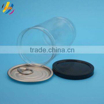 Pop clear plastic containers with aluminum lid for food packaging wholesale