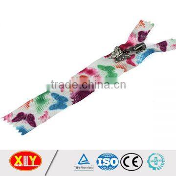 Fancy Branded Shirt Zipper , Colorful Printed Nylon Zipper