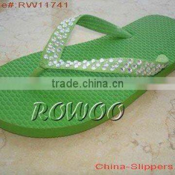 Upper With Diamond Flip flops