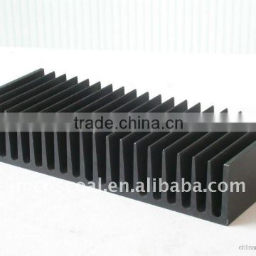 Black Anodized Aluminum heatsink with CNC machining and welding