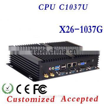 Fanless mini computer station pc 32bit Color Depth thin client XCY X26-1037G support all kinds of HD movies