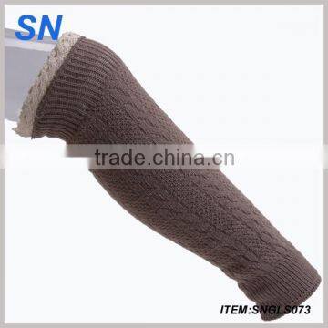 winter fashion lace trimmed leg warmer