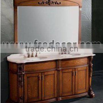 Antique Style Double Sink Bathroom Vanity Cabinet