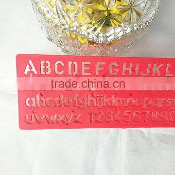 Factory New OEM Plastic Letter Stencil Ruler stationery items for schools