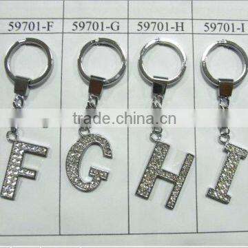 crystal letters key chain