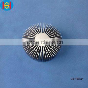 clear anodized led round heat sink extrusion