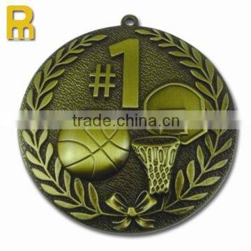 2015 new coming metal sports medals with ribbon