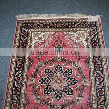 Pink Silk Runner for Children Room Hand Knotted in China photo-2