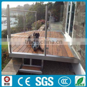 Exterior Decorative Decking Frameless Glass Railings photo-3