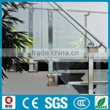 Decorative Indoor Staircase Tempered Glass Railing Designs Supplier photo-4