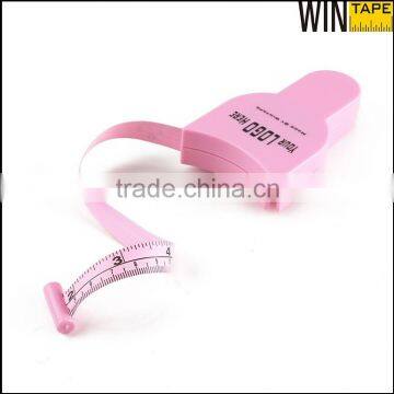 1.5meters Fiberglass Company Logo Design Lock Medical Waist Tape Measure Pink Mini Retractable