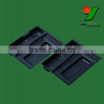 Black Color Fiber Molded Biodegradable Protective Packaging Inserts Trays plastic blister packaging