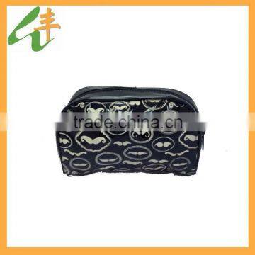 pu black color modella travelling cosmetic bag