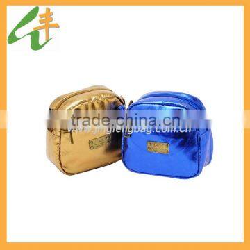 2014 clutch pu faux leather girl's cosmetic bag