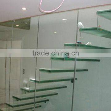 safety tempered laminated glass for stairs with AS/NZS2208:1996,BS6206,EN12150