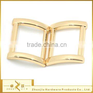 Zinc alloy gold square belt buckle for bags.