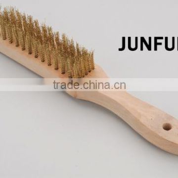 schima wooden handle brush brass wire superba brush