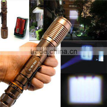 factory OEM custom high quality led rechargeable flashlight