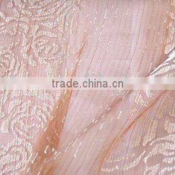 Organza with line curtain fabric