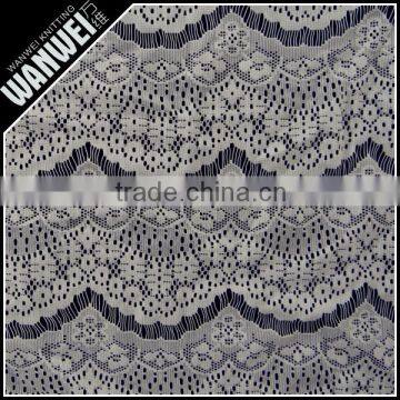 5/1 machine maded piece eyelash plain yarn lace fabric and textile in 100% nylon fabric material for wedding dress Changle 4026