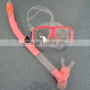 High quality for scuba diving swimming pink snorkel set form ACE