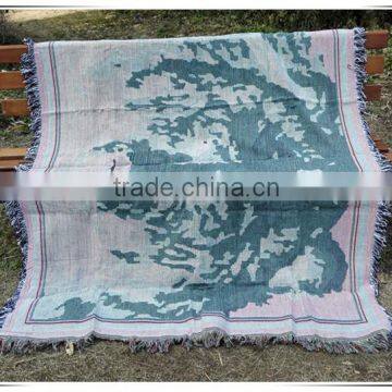 New Design Woven Embroidery Throws and Blankets With Custom Design