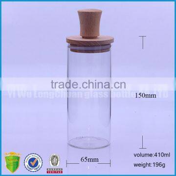 14oz Glass Bottle With Bamboo/cork/wooden Lid photo-3