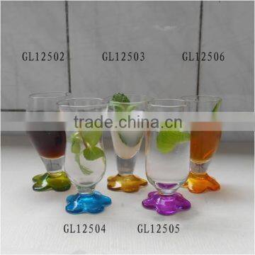 2 oz Short Color Stem Glass Mini Shot Glass photo-6