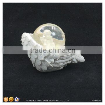 Handmade Snow Ball Resin Angel Figurines