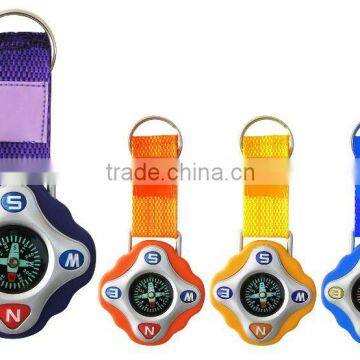 Mini Cheap Plastic Bike ABS Carabiner with Compass for promotion