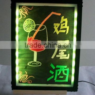 black aluminium alloy stand writing board 40x60cm tempering glass