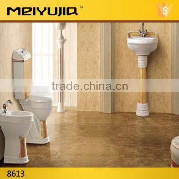 Color golden two piece toilet/bidet/basin bathroom toilet suite