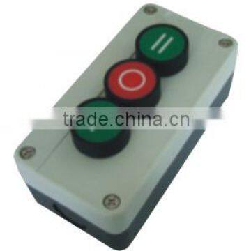 Three holes push button box with button(push button switch box, pushbutton control box)