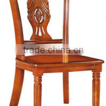 Vintage tall back wood dining chair