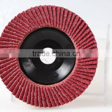 4'' 100*16 OEM calcine Ceramic Flap Disc for steel and stainless steel polishing and grinding