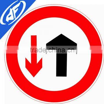 Reflective adhesive Priority over oncoming Road sign