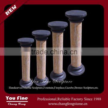 Natural Stone Indoor Base Small Decorative Marble Pillar