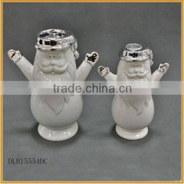 ceramic snowman with tealigh candle holder