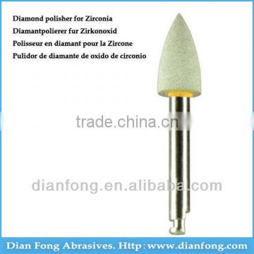 Sr103F RA Shank Bullet Shaped Silicone Rubber Impregnated With DIAMOND Heatless Dental Diamond Polisher