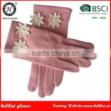 Helilai Factory Ladies Lace Wool Gloves Women Personalized winter Wool Gloves