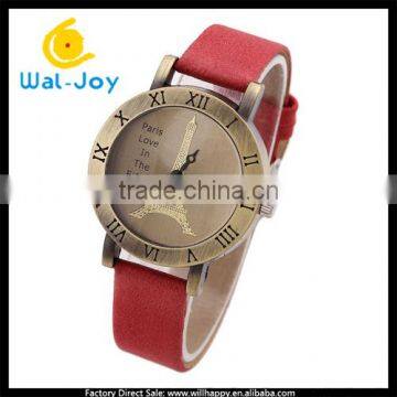 China supplier high quality pretty tower design ladies wrist watch(WJ-2637)