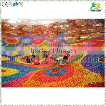 Creative colorful nylon rope hand-knitted kids play park games                        
                                                Quality Choice