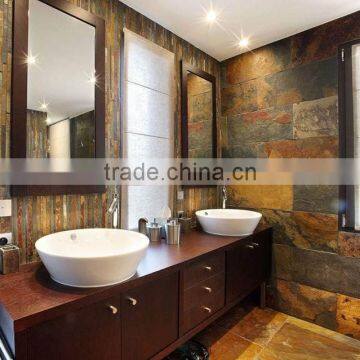 cheap and hot sale natural rusty slate wall decorative stone