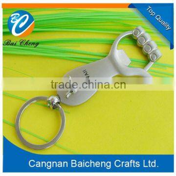 national day wholesale bottle opener of iron material with round chain