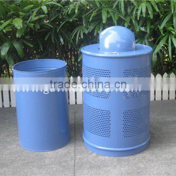 Outdoor litter bin metal street dustbin