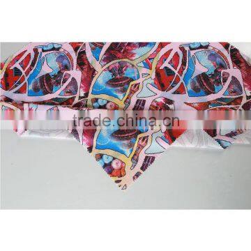 Colorful pattern 75D interlock digital polyester printed knit crepe fabric