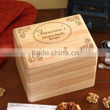 Bamboo Recipe Card Box