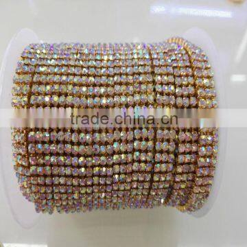 Round Acrylic Cup Chain In Chain Trim Rhinestone Crystal Claw Cup Chain Ceramics Shoe Stuff Material Garment Jewerly Accessorice