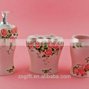 Chinese Factory Produce Polyresin Bathroom Set,bathroom Accessory Set Home Bathroom Accessory Set