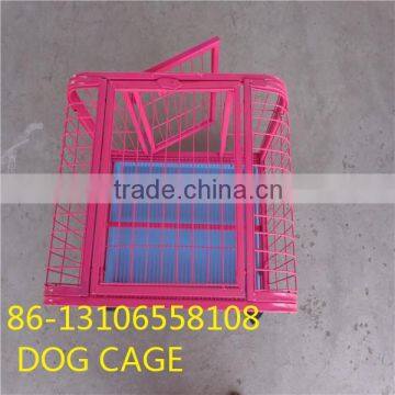 foldable stainless steel dog cage crate with wheels